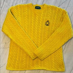 Lauren Ralph Lauren Bright Yellow Cable Knit Sweater